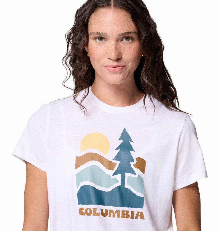 Women's Ruby Springs Graphic Fitted Short Sleeve Shirt