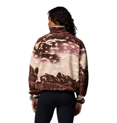 Women's Helvetia II Printed Cropped Half Snap Fleece Pullover