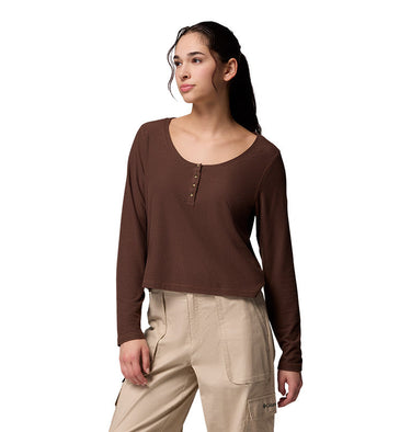 Women's Brea Falls Grid Henley Long Sleeve Shirt