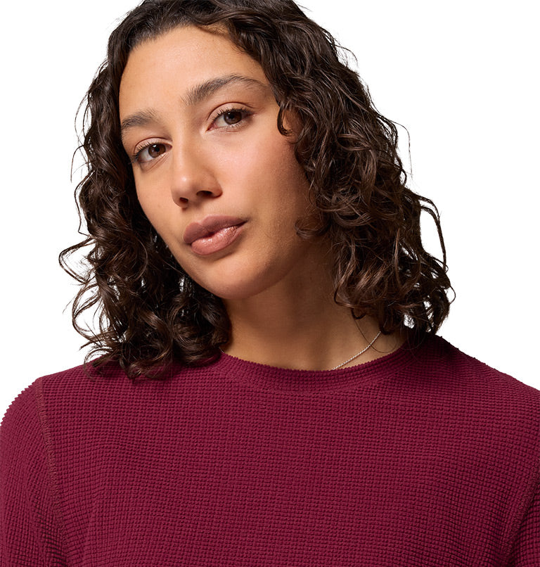 Women's Brea Falls Grid Crew Long Sleeve Shirt
